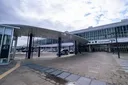 土田文菜が信号待ちしていた駅前広場 — 富山駅北口