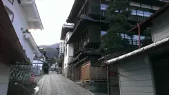 西ヶ谷温泉の路地として登場する旅館街の小路 — 別所温泉 旅館街小路